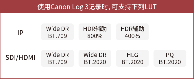 支持下列LUT