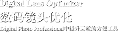 Digital Lens Optimizer - 数码镜头优化 - Digital Photo Professiona中提升画质的方便工具